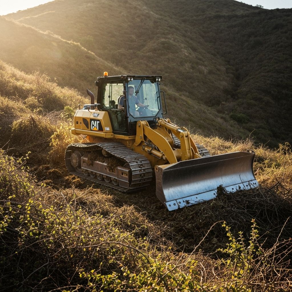 Brush clearing in progress