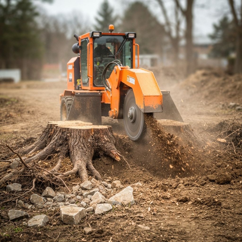 Stump grinding service